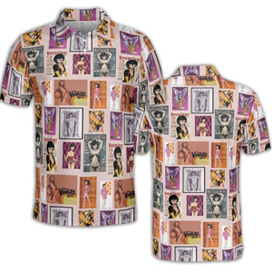 Dr. Mrs. The Monarch The Venture Bros. Magazine Poses AOP Men/Women Polo Shirt
