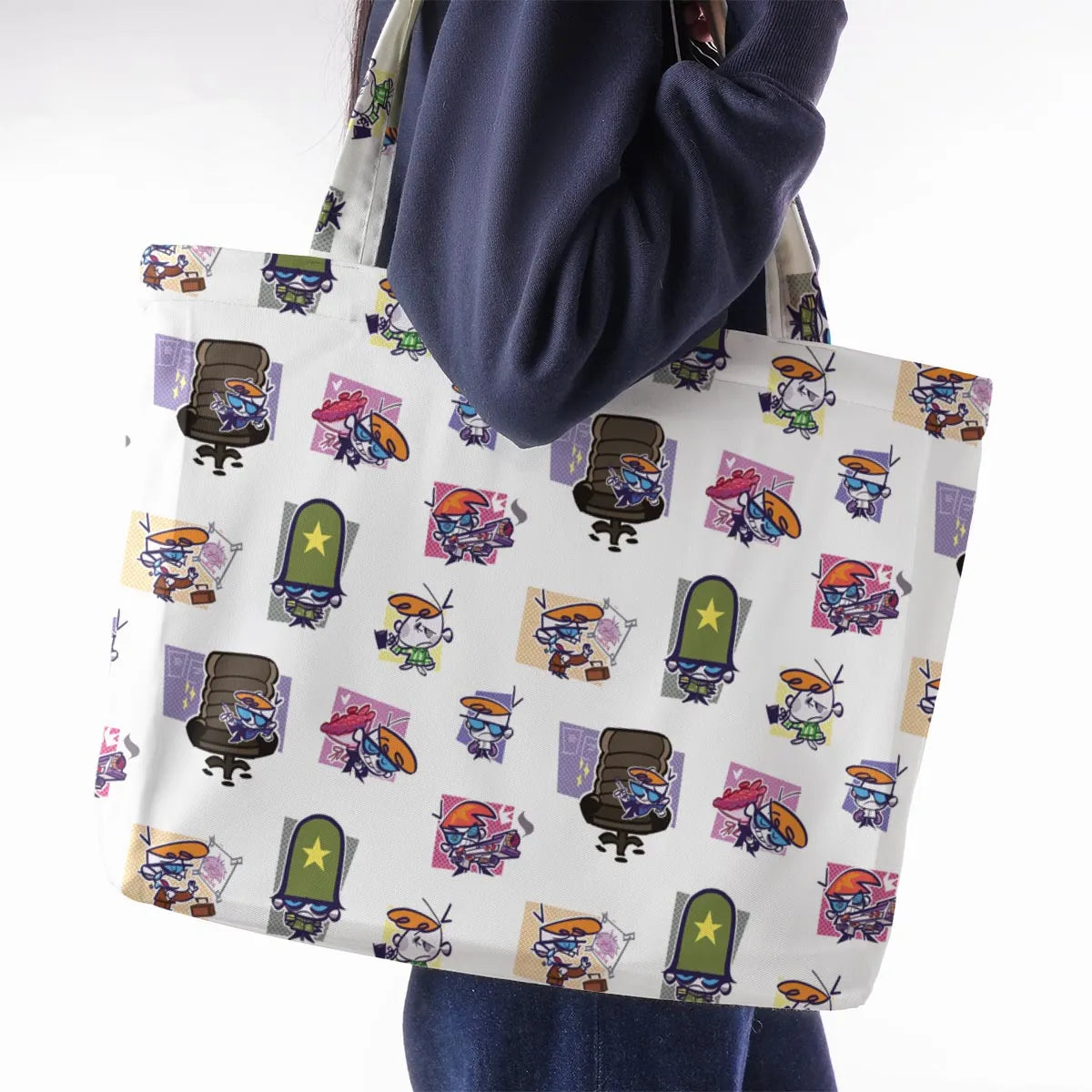 Dexter's Laboratory Characters Large Tote Bag