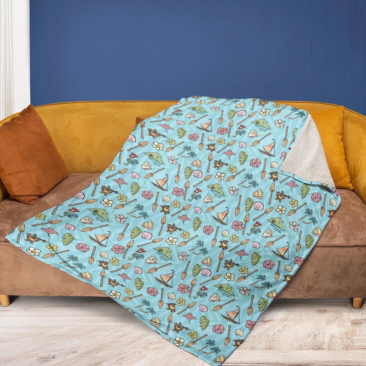 Ocean Vibes Moana Fleece Blanket