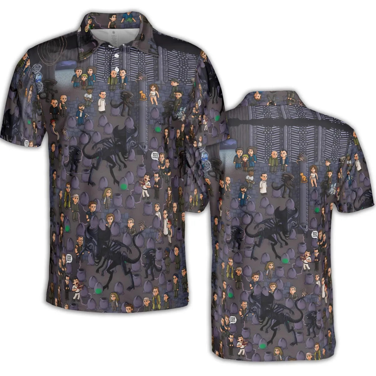 Out of Space Alien AOP Men/Women Polo Shirt