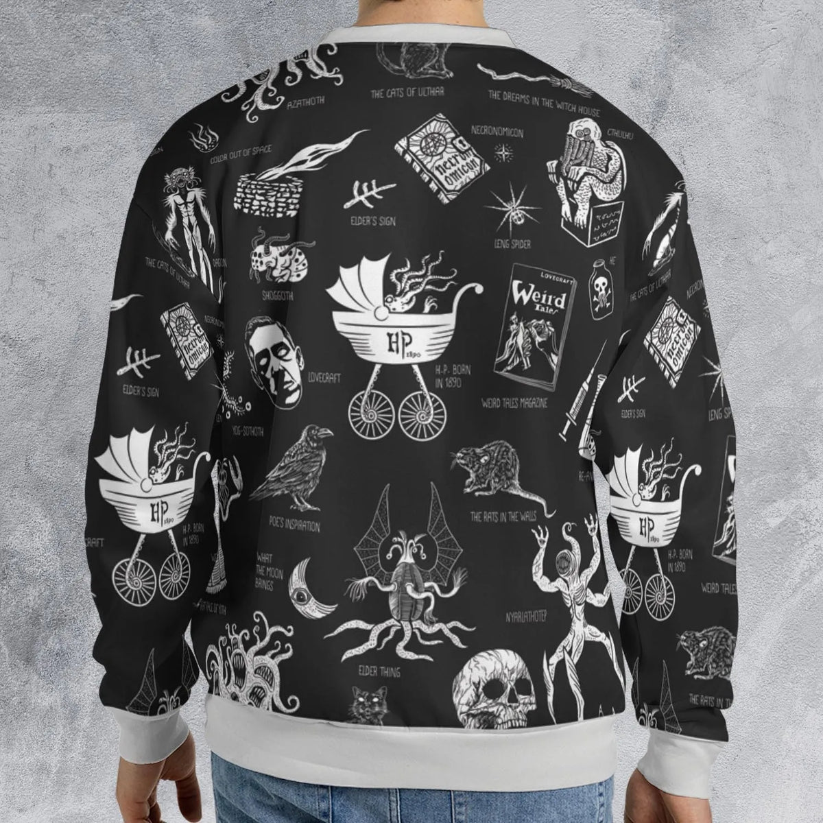H.P. Lovecraft Monsters All-over Print Sweatshirt