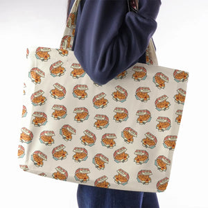 Kitten Nuggets Pattern Large Tote Bag