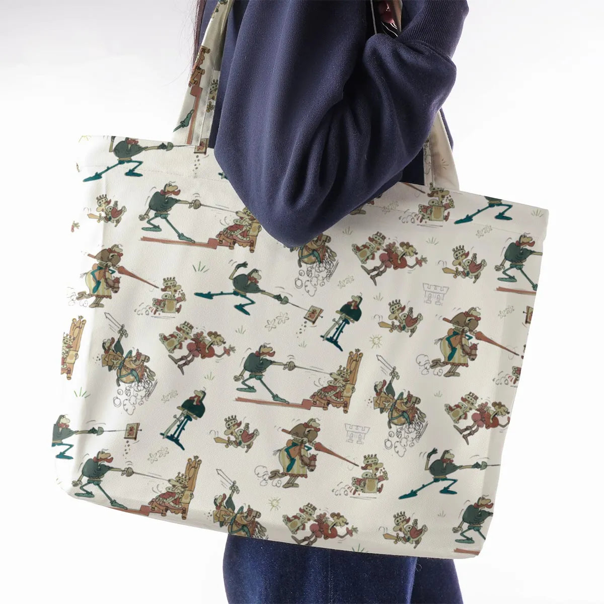 Cap'n Crunch And King Vitaman Character Large Tote Bag