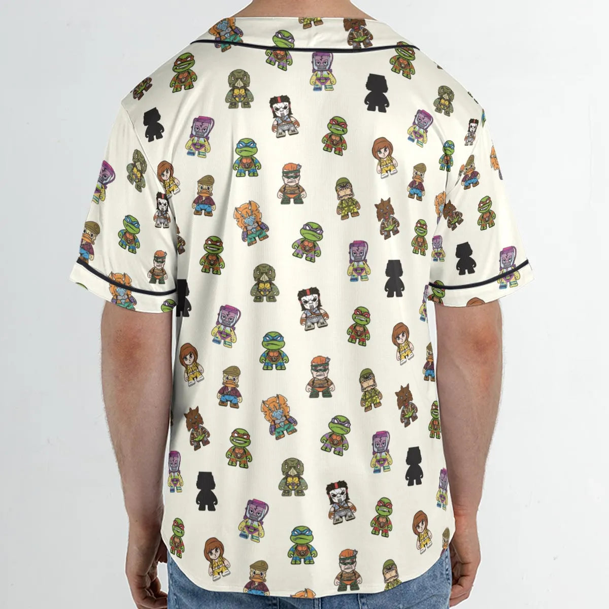 Teenage Mutant Ninja Turtles in Kidrobot style Unisex Baseball Jersey