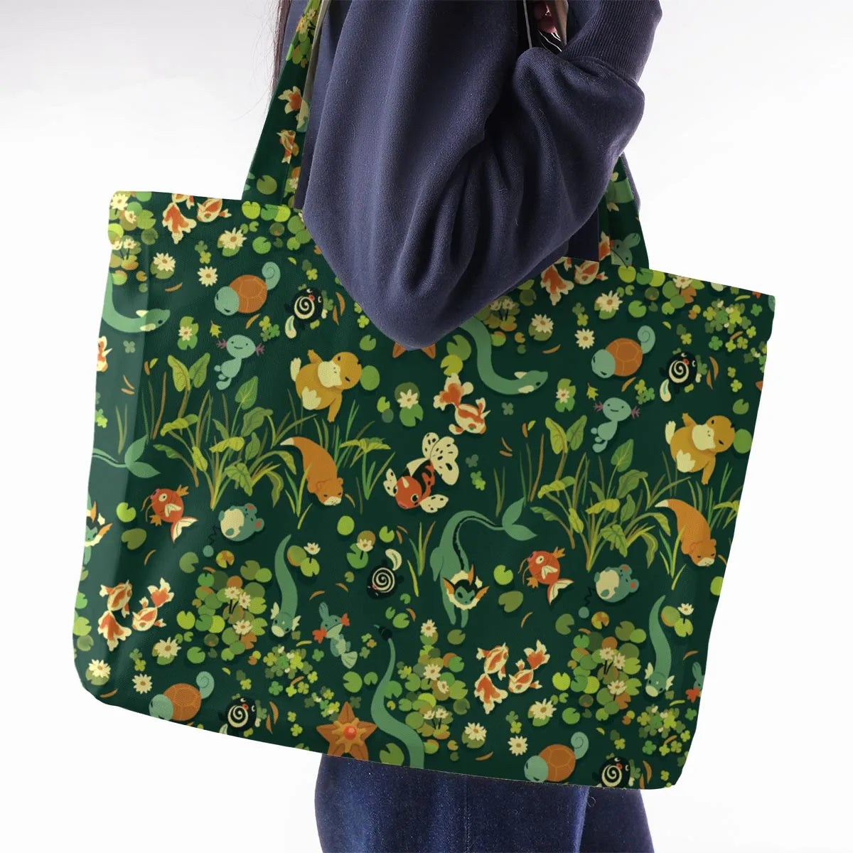 Under Water Type Pokemon Large Tote Bag