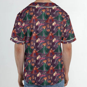 Sanderson Sisters Pattern Unisex Baseball Jersey