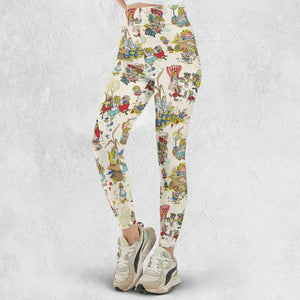 Alice In Wonderland Pattern Legging