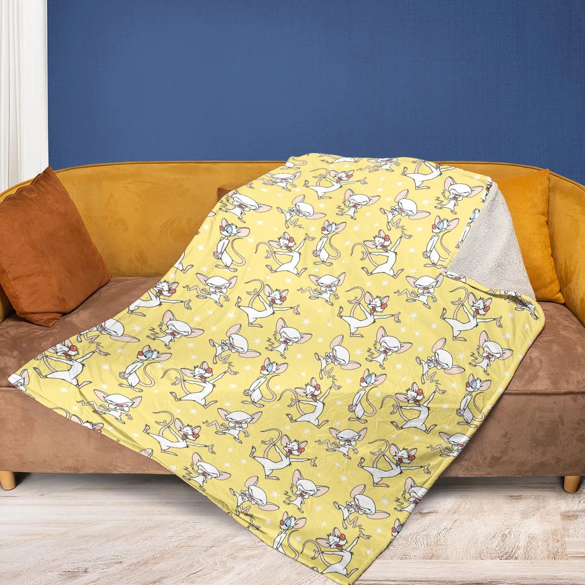 Lab Style Pinky and the Brain Fleece Blanket
