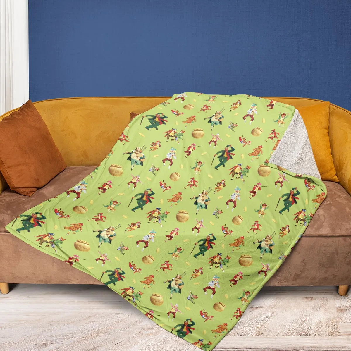 Irish Movie Darby O'Gill Characters Fleece Blanket