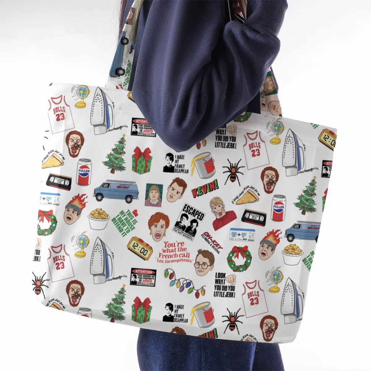 Holiday Pranks Home Alone Large Tote Bag