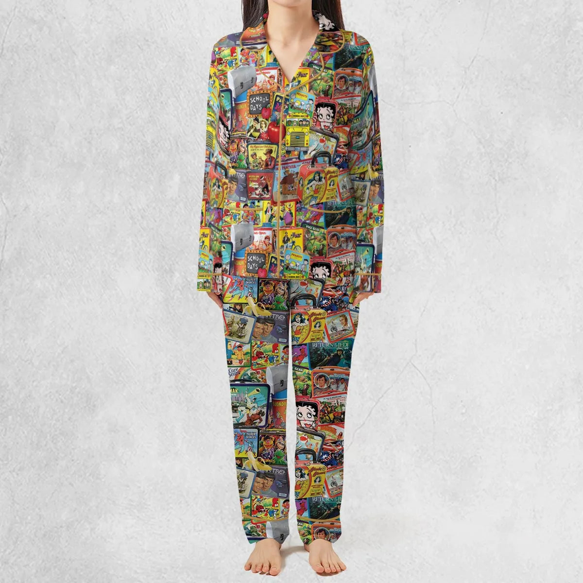 Retro Land TV Shows Pajamas Set