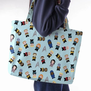 Star Pixel Star Trek Large Tote Bag