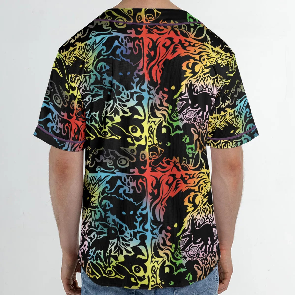 Eevee Pokemon Black Unisex Baseball Jersey