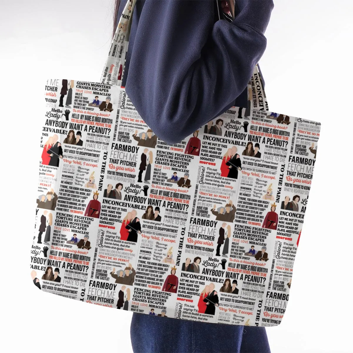 Inconceivable Quotes Large Tote Bag