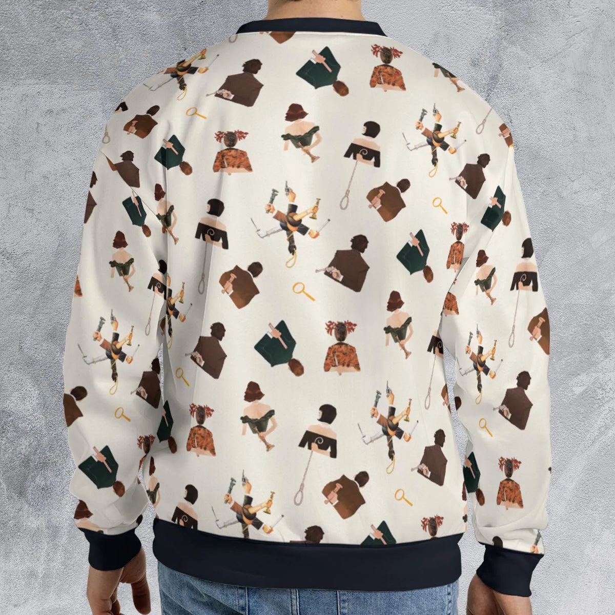 Clue The Movie Characters Pattern All-over Print Sweatshirt