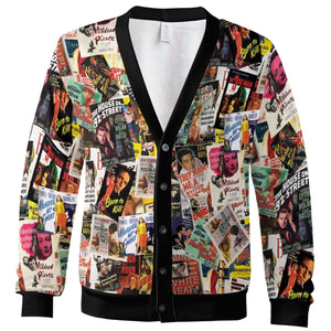 Film Noir Poster Collage Cardigan