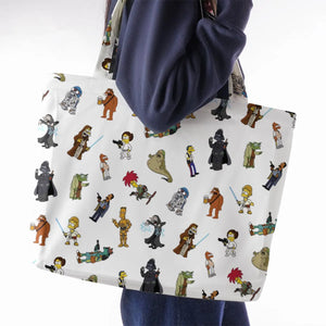 Simpsons Star Wars Mashup Large Tote Bag