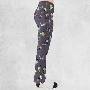 Invader Zim Pattern Flare Leggings