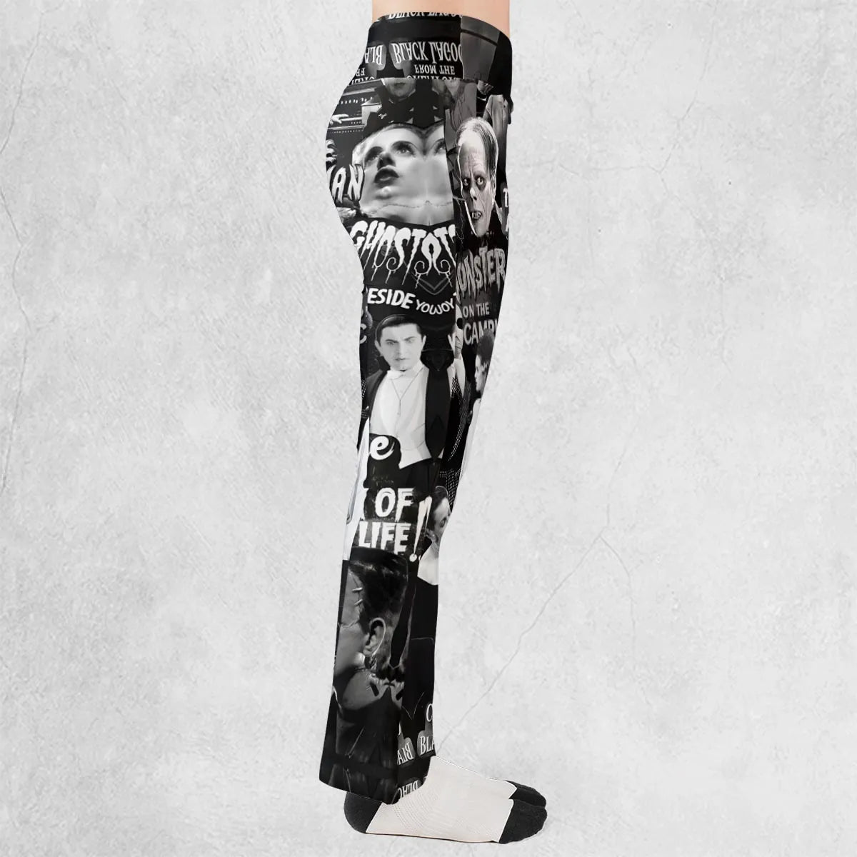 Universal Monsters Pattern Flare Leggings