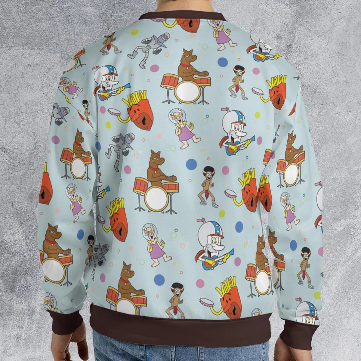 Aqua Unit Patrol Squad Team All-over Print Sweatshirt