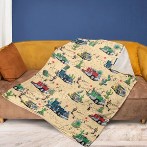 Peterbilt Semi Truck Pattern Fleece Blanket