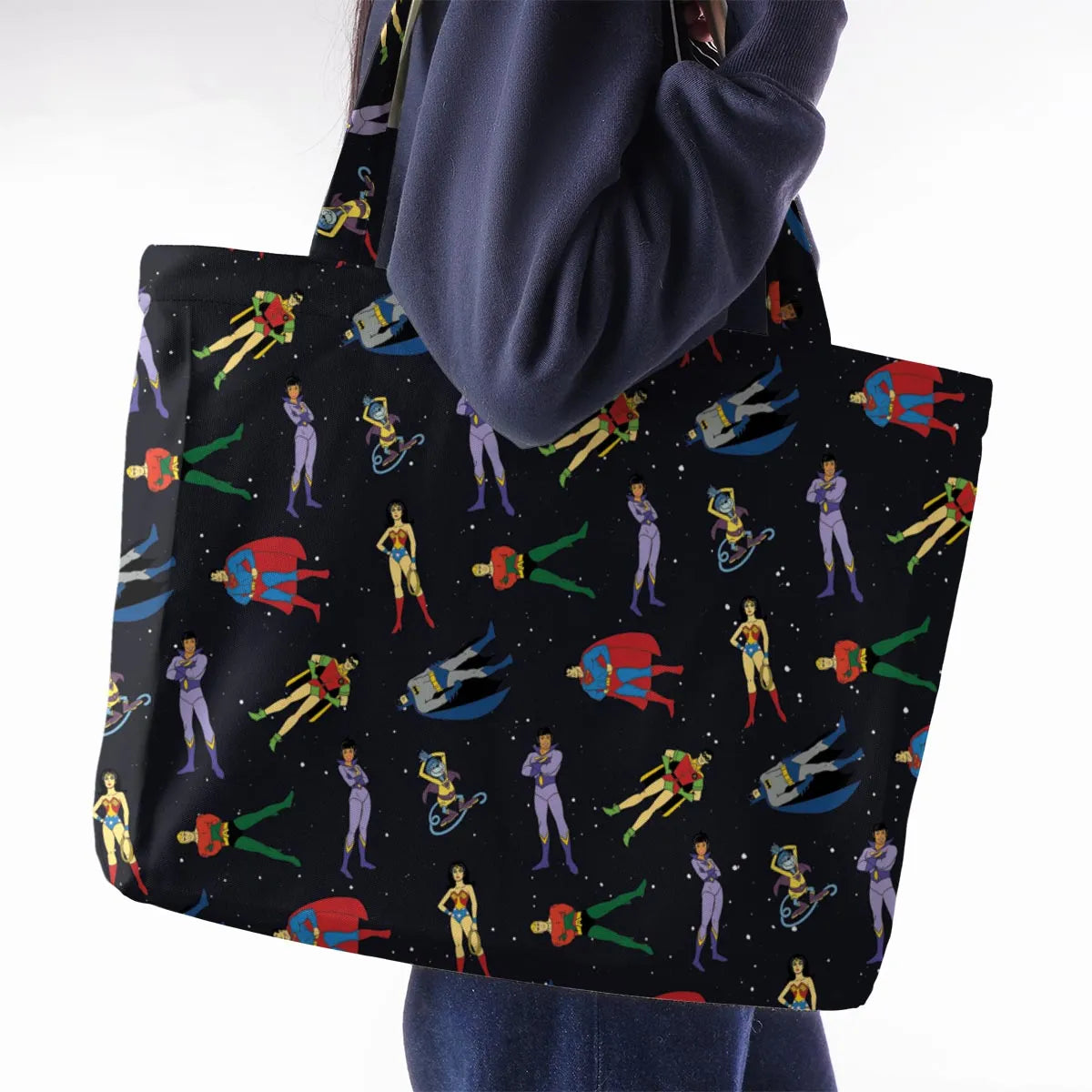 The Super Powers Team Super Friends Large Tote Bag