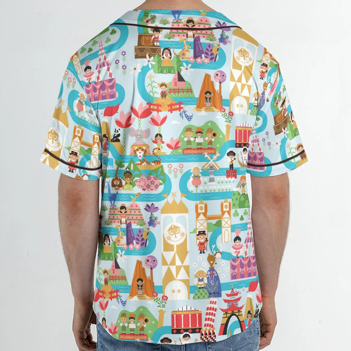 It's Small World Map Unisex Baseball Jersey