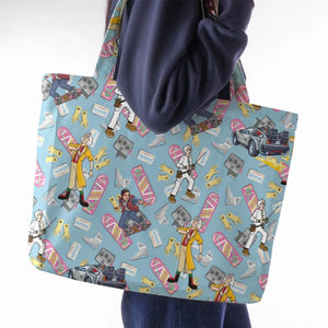 Marty McFly Dr. Emmett Brown Back To The Future Large Tote Bag