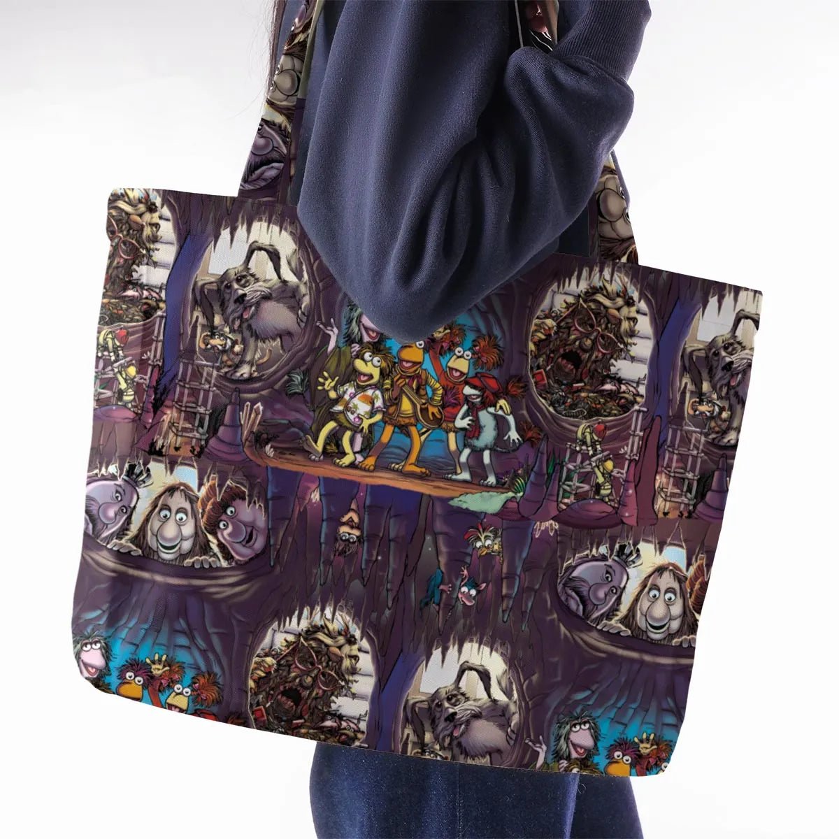 It's All Connected Fraggle Rock Large Tote Bag