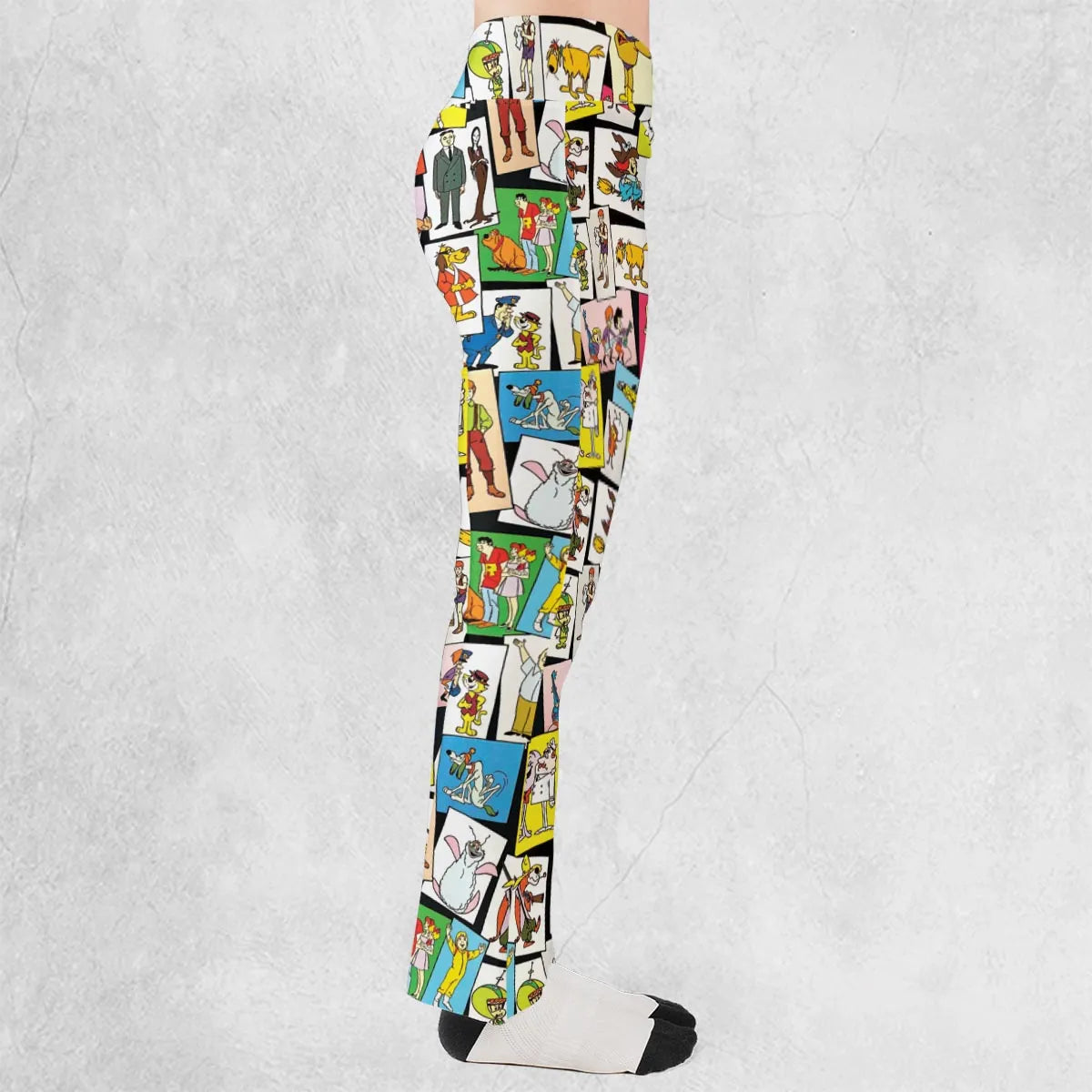 Back To The Day Old Cartoon Shows Flare Leggings