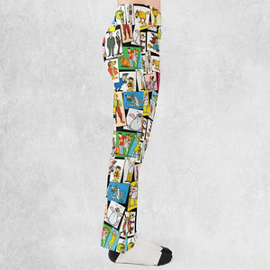 Back To The Day Old Cartoon Shows Flare Leggings