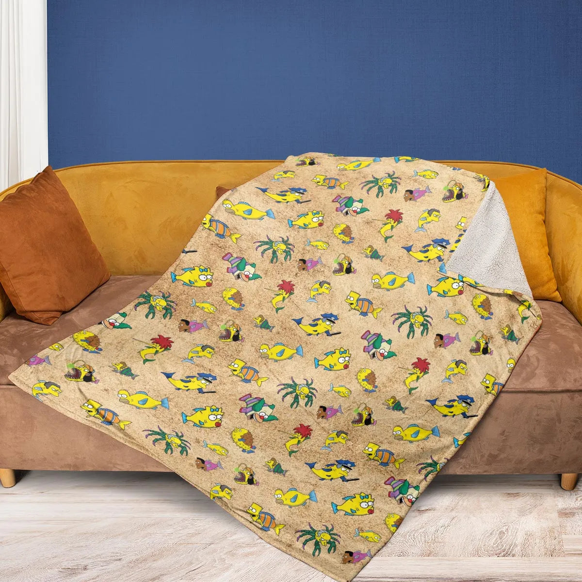 Shrimpsons The Simpsons Fleece Blanket