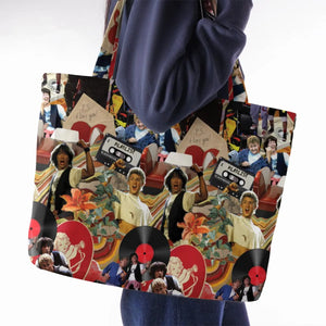 Vintage Collage Bill and Ted Large Tote Bag