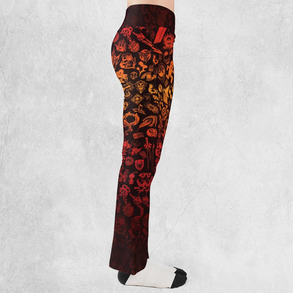 Red Moggle Final Fantasy Flare Leggings