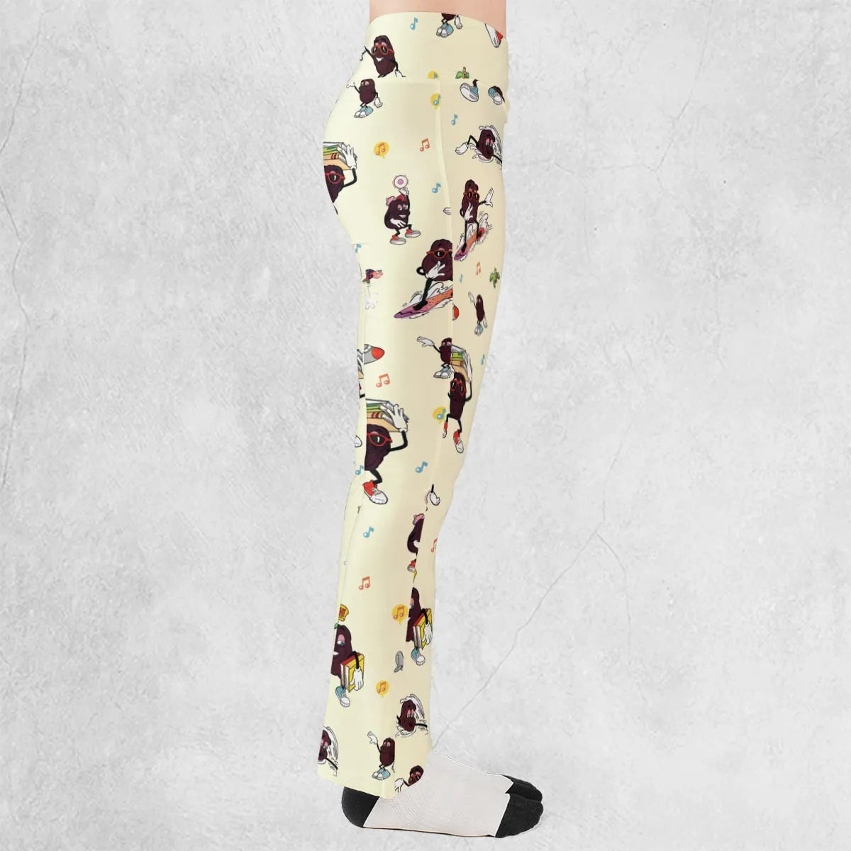 Hardee's california Raisins Mascots Flare Leggings