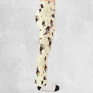 Hardee's california Raisins Mascots Flare Leggings