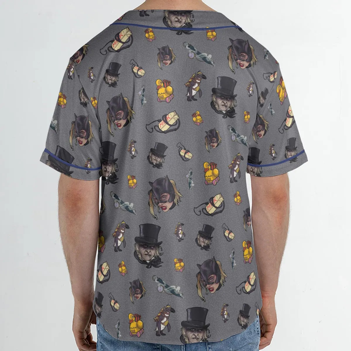 90s Returns Penguin and Catwoman Unisex Baseball Jersey