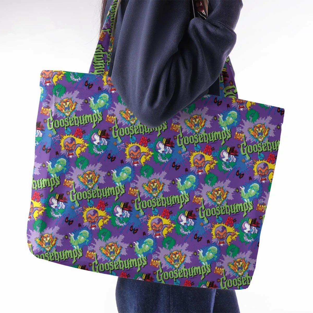 You Can't Scare Me Goosebumps Large Tote Bag
