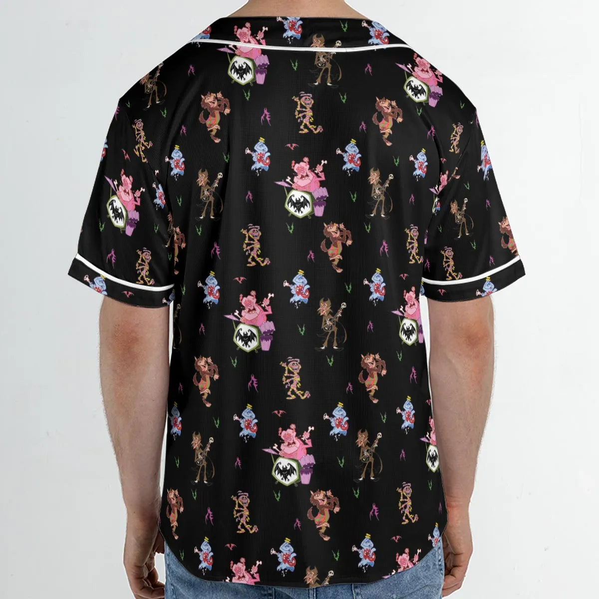 Monsters Cereal Pattern Unisex Baseball Jersey