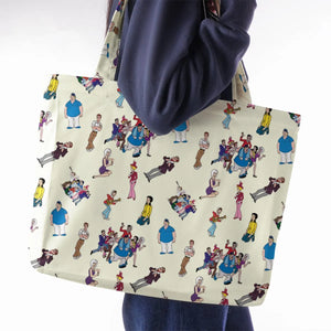 The New Adventures of Gilligan Pattern Large Tote Bag