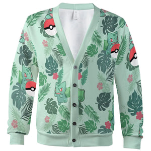Bulbasaur Pokemon Pattern Cardigan