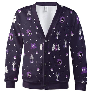 Gengar Pokemon Pattern Cardigan