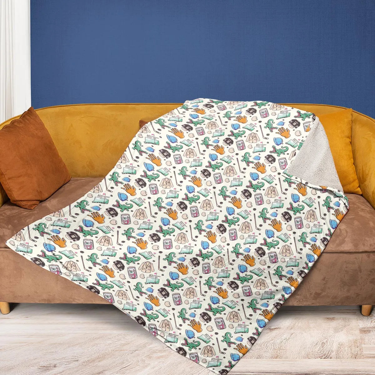 Happy Gilmore Pattern Fleece Blanket