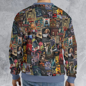 Vintage Horror Pattern All-over Print Sweatshirt