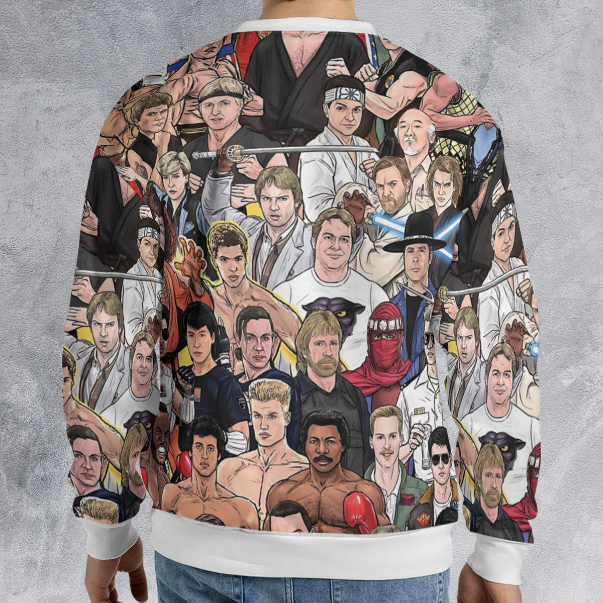 Martial Arts Stars All-over Print Sweatshirt