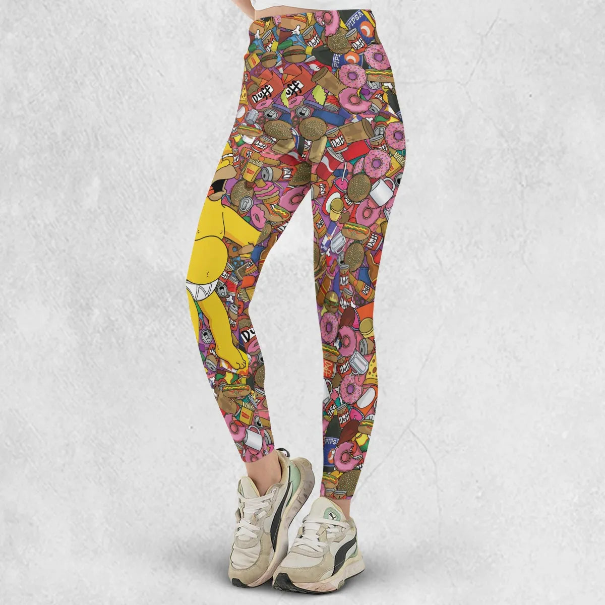 Homer Simpson Getting Drunk Duff Beer The Simpsons Legging