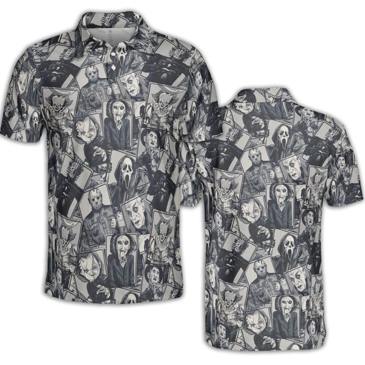 Halloween Horror Villains AOP Men/Women Polo Shirt