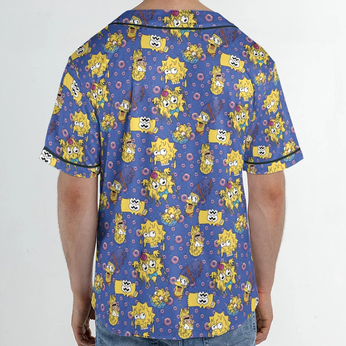 Trippy Simpsons Melting Unisex Baseball Jersey