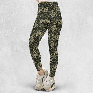 Facehugger Flower Pattern Alien Legging