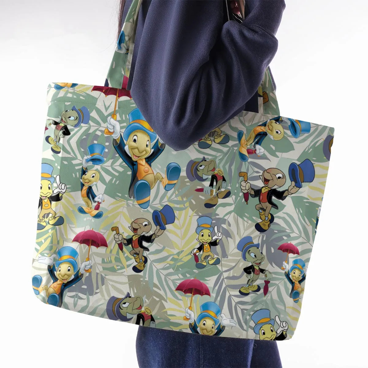 Jiminy Cricket Pinocchio Large Tote Bag